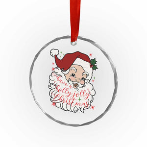Vintage Christmas Santa Claus Face Xmas Funny Old Fashioned Crystal Glass Ornament TS02 Print Your Wear