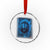 Vintage Classic Blue Lion Bootleg Graphic Crystal Glass Ornament TS10 Transparent Glass 3'' Circle Print Your Wear
