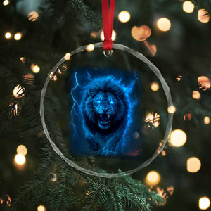 Vintage Classic Blue Lion Bootleg Graphic Crystal Glass Ornament TS10 Print Your Wear