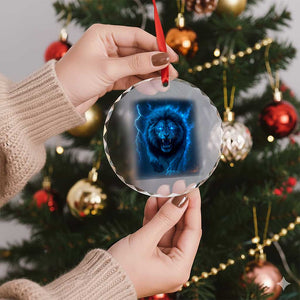 Vintage Classic Blue Lion Bootleg Graphic Crystal Glass Ornament TS10 Print Your Wear