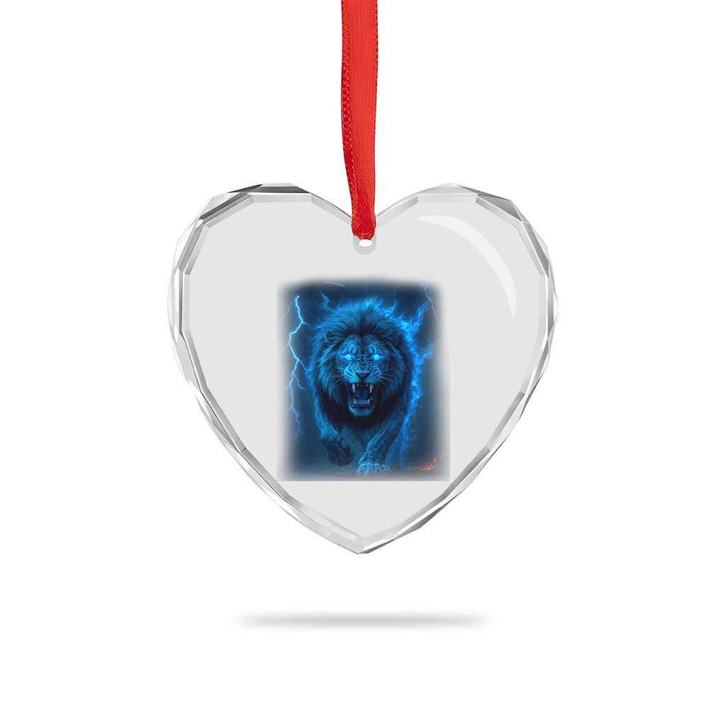 Vintage Classic Blue LF Bootleg Graphic Heart Crystal Glass Ornament TS10 Print Your Wear