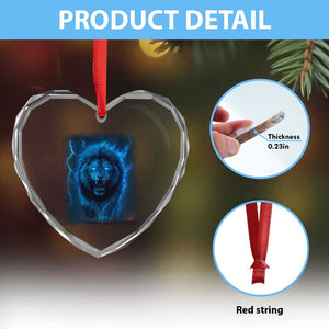 Vintage Classic Blue LF Bootleg Graphic Heart Crystal Glass Ornament TS10 Print Your Wear