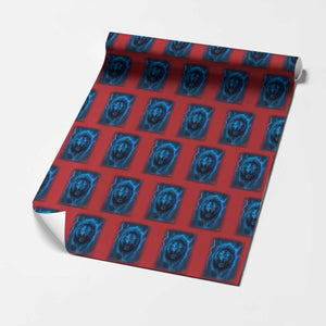 Vintage Classic Blue LF Bootleg Graphic Wrapping Paper Roll TS10 Red Print Your Wear