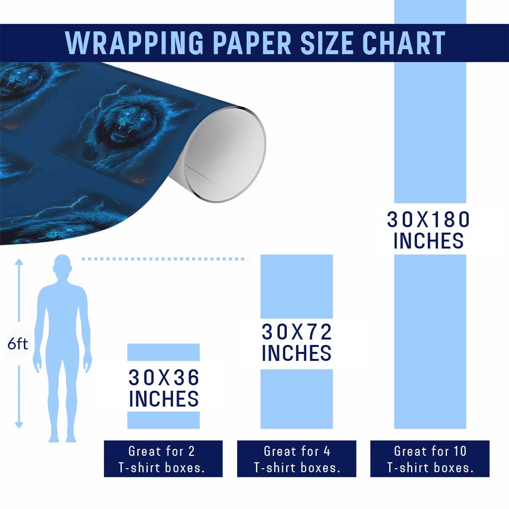 Vintage Classic Blue LF Bootleg Graphic Wrapping Paper Roll TS10 Print Your Wear