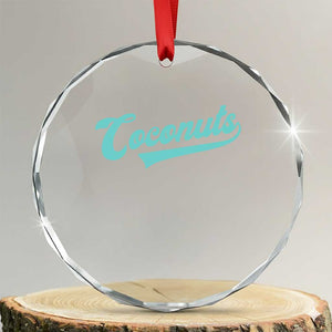 Vintage Coconut Crystal Glass Ornament Retro Throwback Popular Fruit Humor Coconuts Classic TS10 Transparent Glass 3'' Circle Print Your Wear