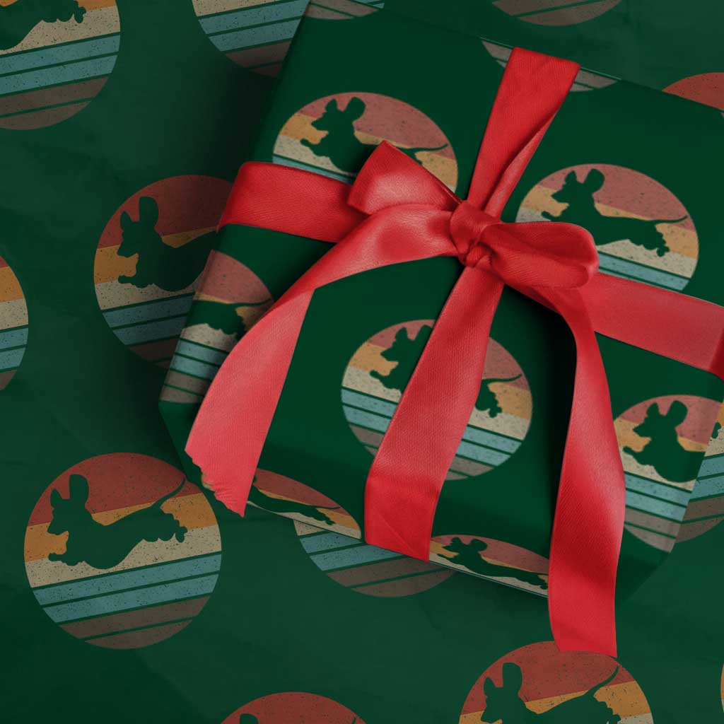 Vintage Dachshund Wrapping Paper Roll 60s 70s Retro Grunge Weiner Dog Love TS10 Green Print Your Wear