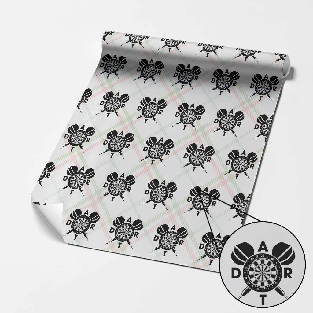 Vintage Dartboard Gift Idea For Dart Lover Wrapping Paper Roll TS12 Christmas Plaid Print Your Wear