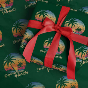 Vintage Daytona Beach Florida Wrapping Paper Roll Summer Vacation Graphic