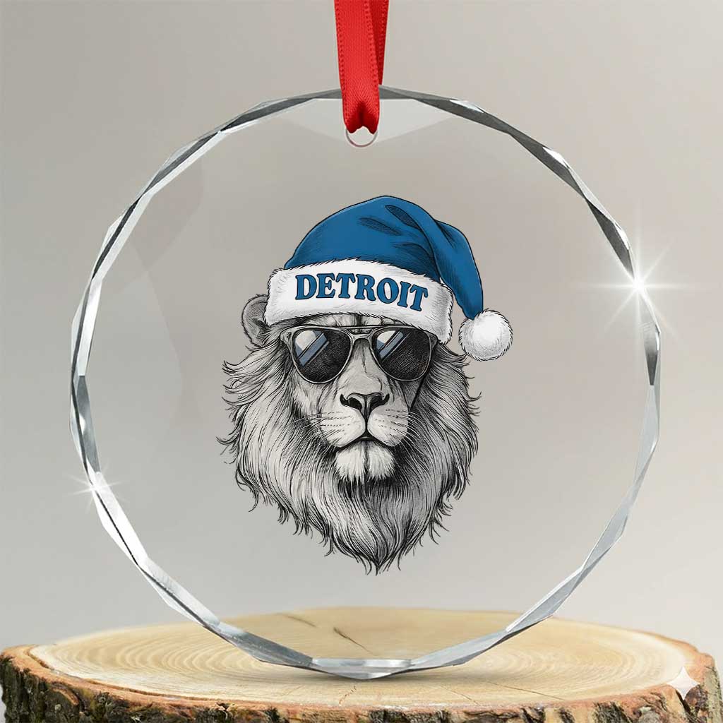 Vintage LF Christmas Crystal Glass Ornament Game Day Santa Hat Football Lovers TS10 Transparent Glass 3'' Circle Print Your Wear