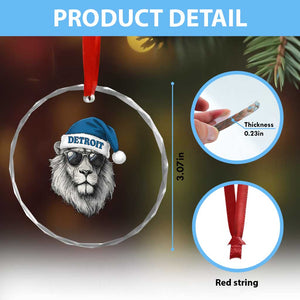 Vintage LF Christmas Crystal Glass Ornament Game Day Santa Hat Football Lovers TS10 Print Your Wear
