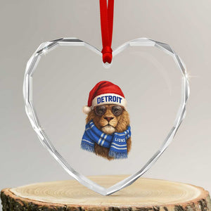 Vintage LF Christmas Heart Crystal Glass Ornament Game Day Santa Hat Football Lovers TS10 Transparent Glass 3'' Heart Print Your Wear
