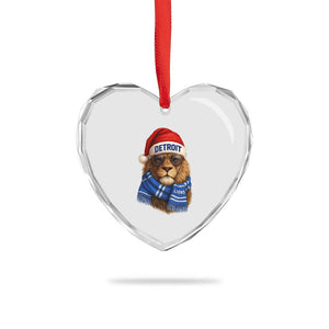 Vintage LF Christmas Heart Crystal Glass Ornament Game Day Santa Hat Football Lovers TS10 Print Your Wear