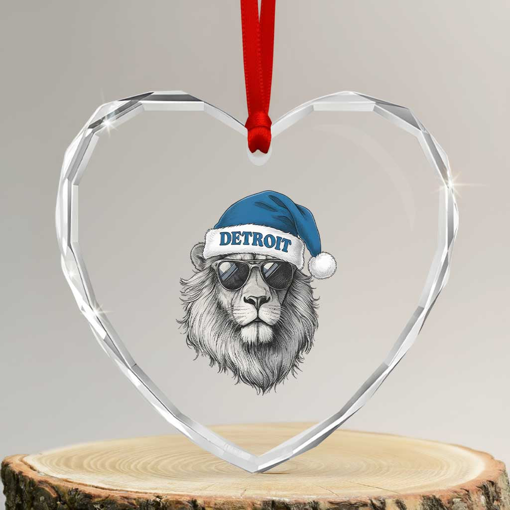 Vintage LF Christmas Heart Crystal Glass Ornament Game Day Santa Hat Football Lovers TS10 Transparent Glass 3'' Heart Print Your Wear