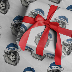 Vintage LF Christmas Wrapping Paper Roll Game Day Santa Hat Football Lovers TS10 White Print Your Wear
