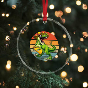 Vintage Dinosaur Taco Lover Crystal Glass Ornament Cinco De Mayo Gift TS12 Print Your Wear