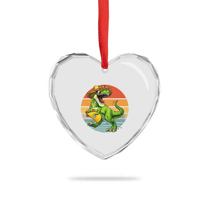 Vintage Dinosaur Taco Lover Heart Crystal Glass Ornament Cinco De Mayo Gift TS12 Print Your Wear