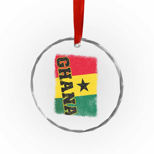 Vintage Distressed Ghana Flag Crystal Glass Ornament Ghanaian Heritage Africa Ghanese Roots TS10 Print Your Wear