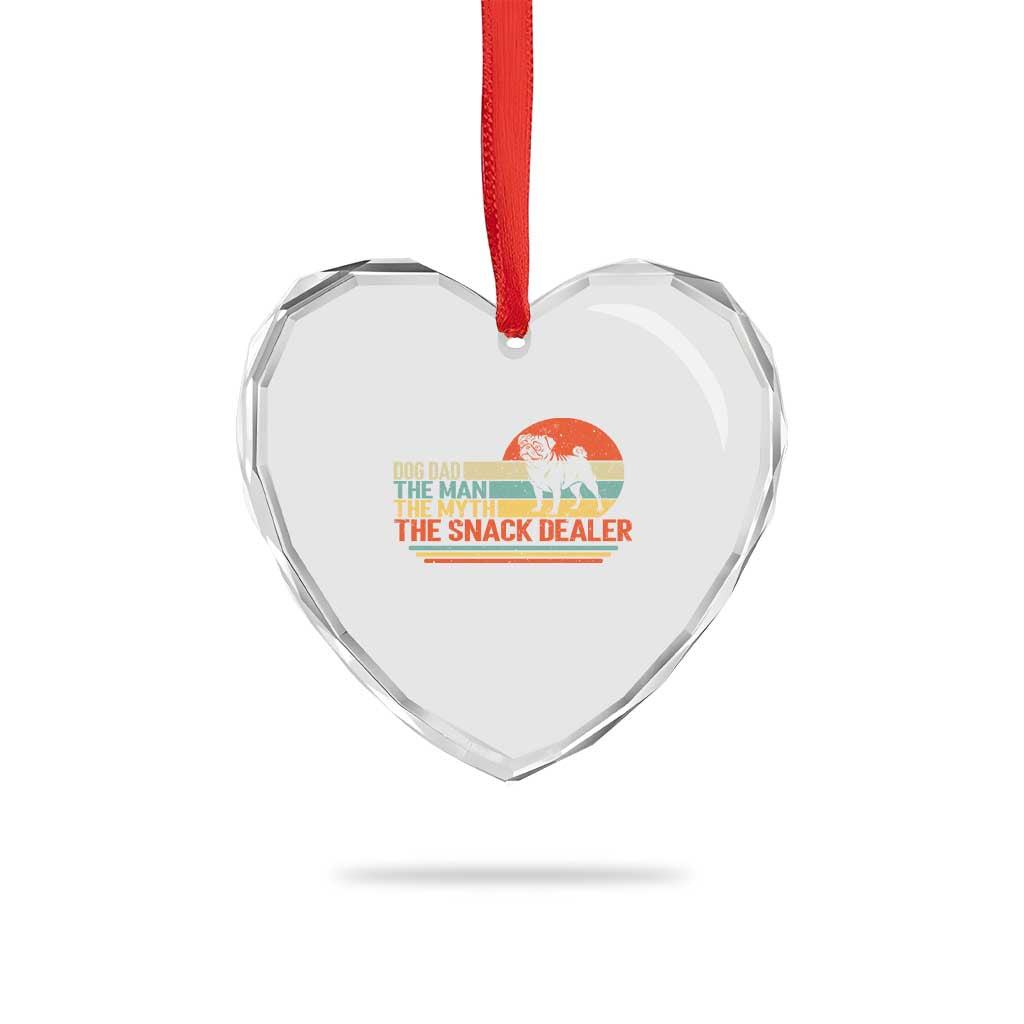 Vintage Dog Dad Heart Crystal Glass Ornament The Man The Myth The Snack Dealer TS12 Print Your Wear