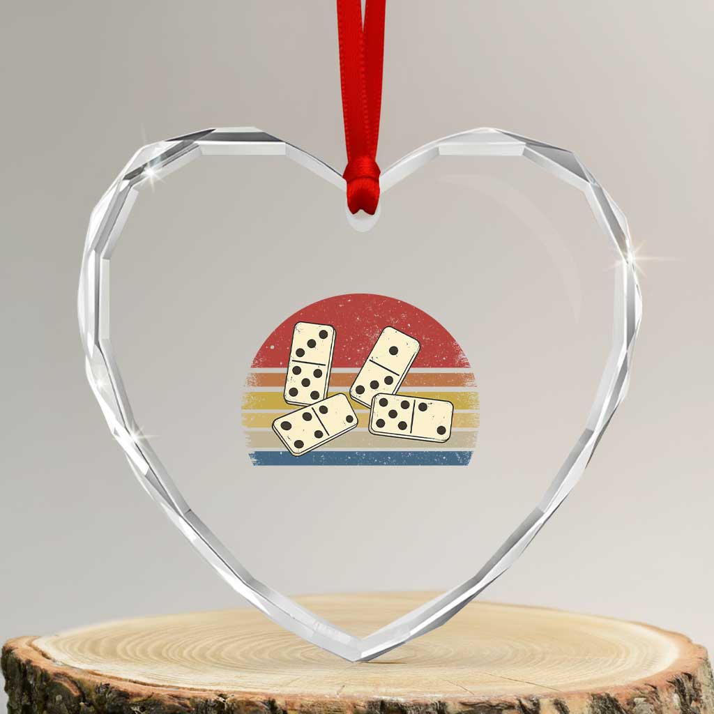 Vintage Domino Player 8647 Heart Crystal Glass Ornament Board Game Subtle Protest TS12 Transparent Glass 3'' Heart Print Your Wear