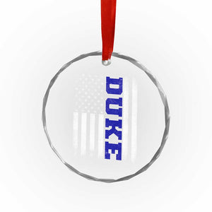 Vintage Duke Name American Flag Crystal Glass Ornament Retro Sport Basketball Fans TS10 Print Your Wear