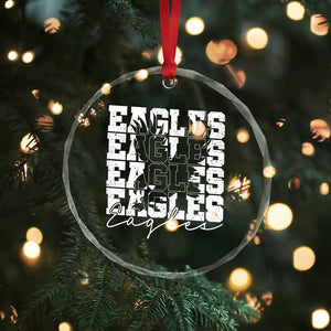Vintage Eagles Bird Inspirational Crystal Glass Ornament 90s Style Classic Eagles Fly - Print Your Wear
