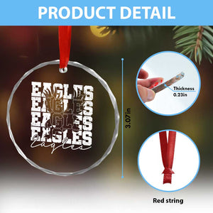 Vintage Eagles Bird Inspirational Crystal Glass Ornament 90s Style Classic Eagles Fly - Print Your Wear