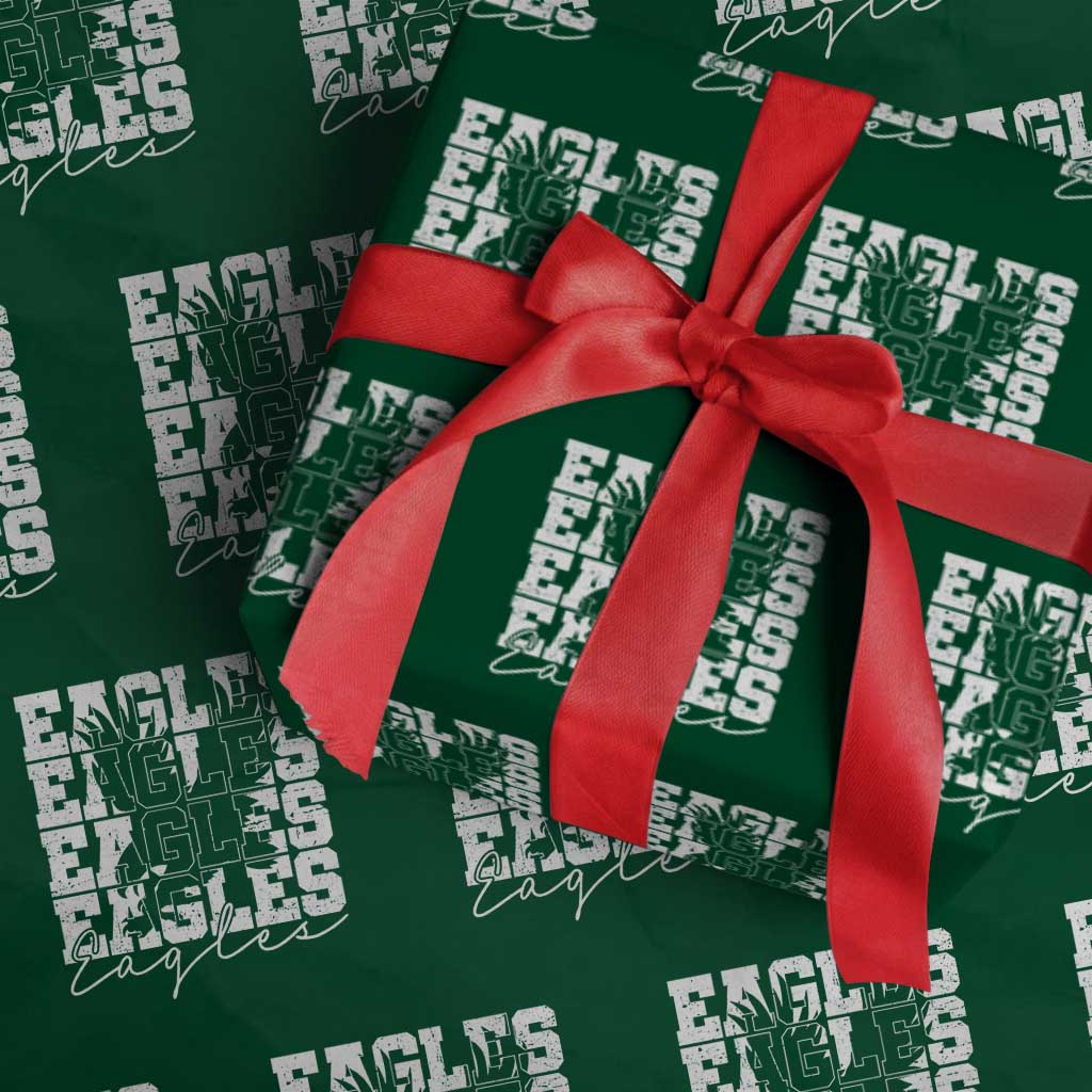 Vintage Eagles Bird Inspirational Wrapping Paper Roll 90s Style Classic Eagles Fly TS10 Green Print Your Wear