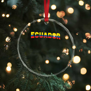 Vintage Ecuador Roots Crystal Glass Ornament Latin Heritage Pride Gift