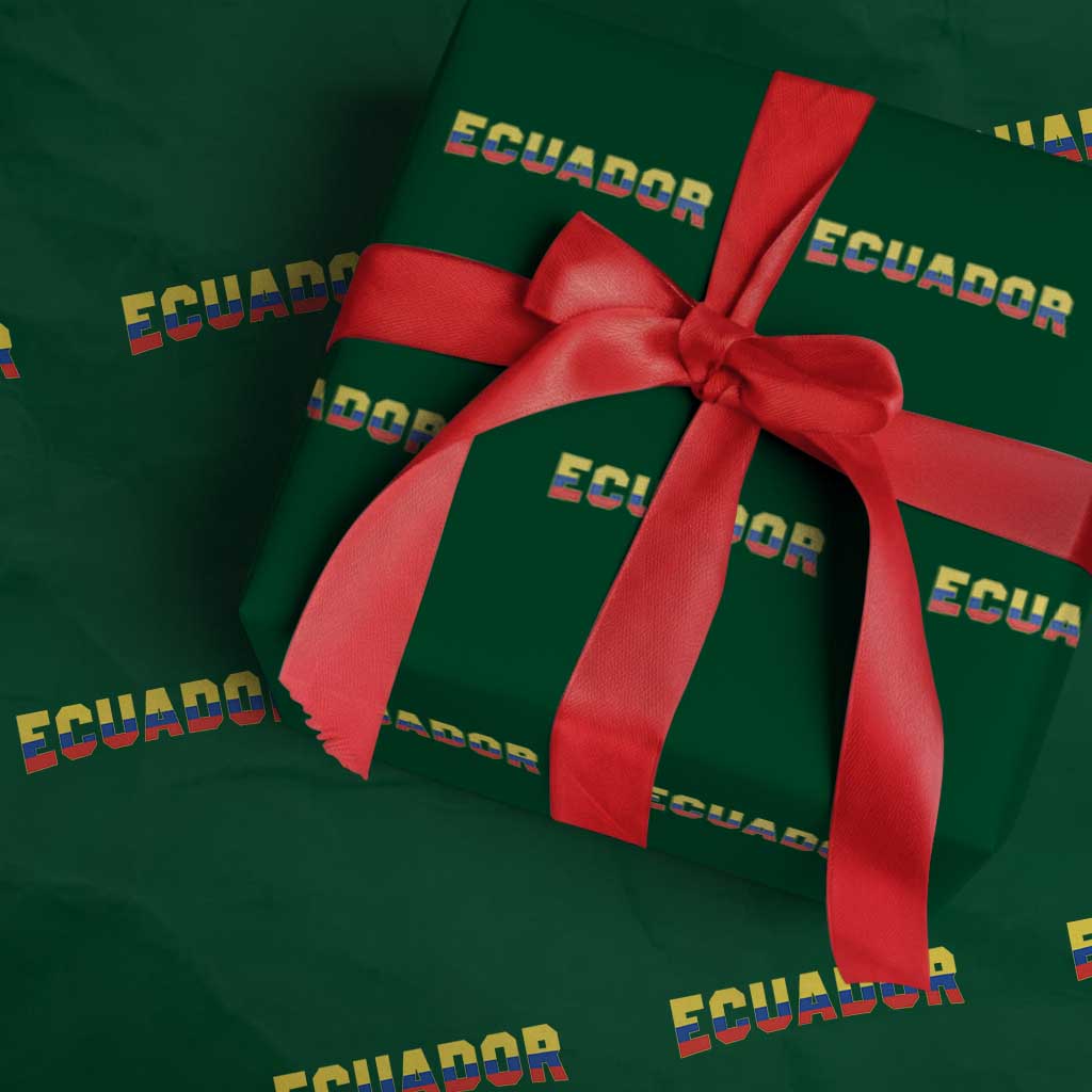 Vintage Ecuador Roots Wrapping Paper Roll Latin Heritage Pride Gift