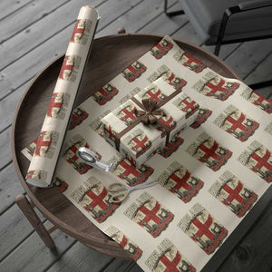 Vintage England Champions Wrapping Paper Roll Proud Football Fan Heritage TS12 Beige Print Your Wear