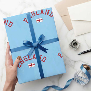 Vintage England Flag Pride Wrapping Paper Roll Patriotic St Georges Cross Heritage