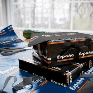 Vintage Espana Espanol Retro Distressed Graphic Wrapping Paper Roll Patriotic Spanish Spain Flag Heritage Pride Souvenir TS02 Black Print Your Wear