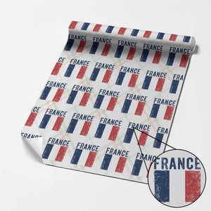 Vintage France Flag Distressed French Pride Patriotic Soccer Fan Graphic Wrapping Paper Roll TS10 Christmas Plaid Print Your Wear