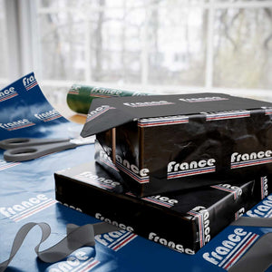 Vintage France Flag Distressed Retro Graphic Wrapping Paper Roll Patriotic French Heritage Pride Gift TS02 Black Print Your Wear
