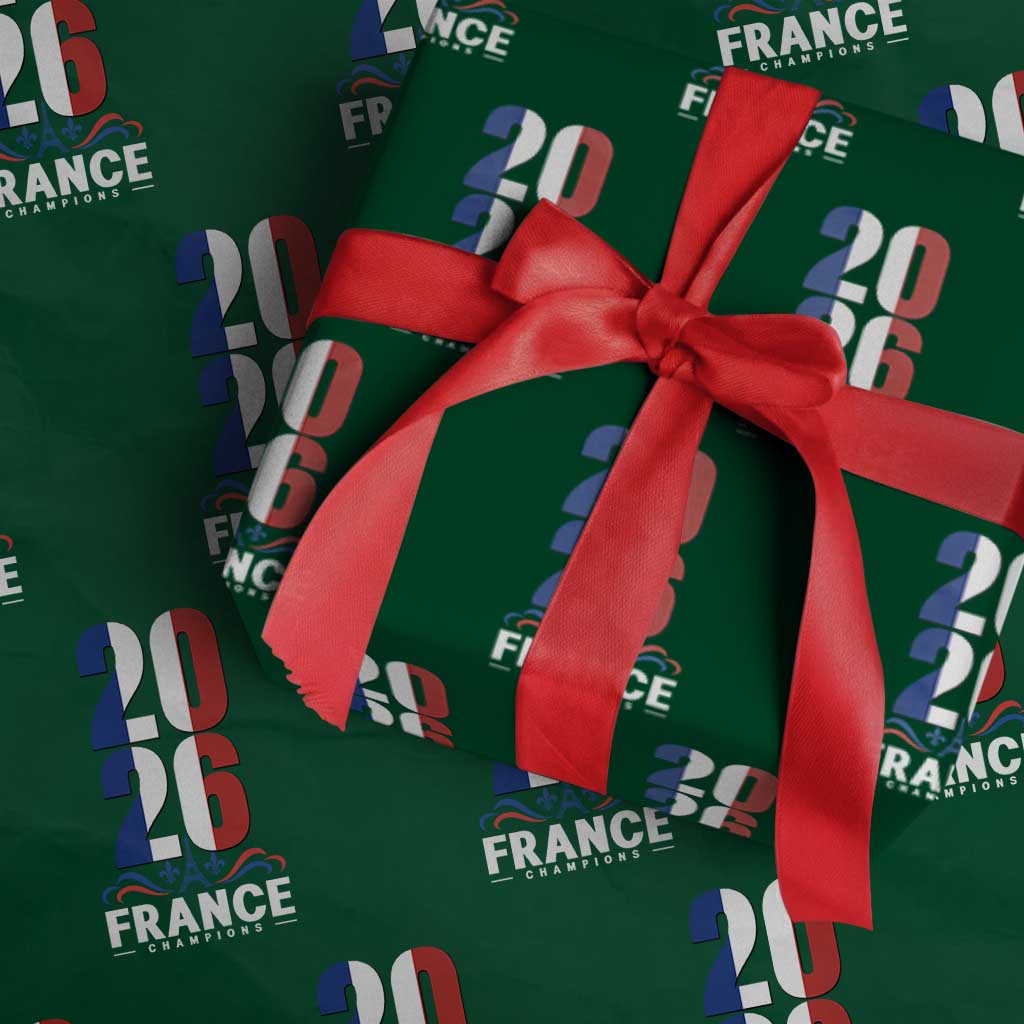 Vintage France Soccer Fan Wrapping Paper Roll French Football Pride 2026 TS12 Green Print Your Wear