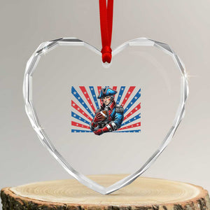 Vintage George Washington Football Heart Crystal Glass Ornament NE Pride Gift TS12 Transparent Glass 3'' Heart Print Your Wear