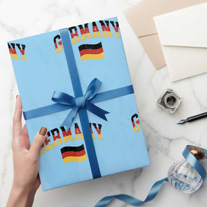 Vintage Germany Flag Wrapping Paper Roll Black Red Gold German Heritage Gift