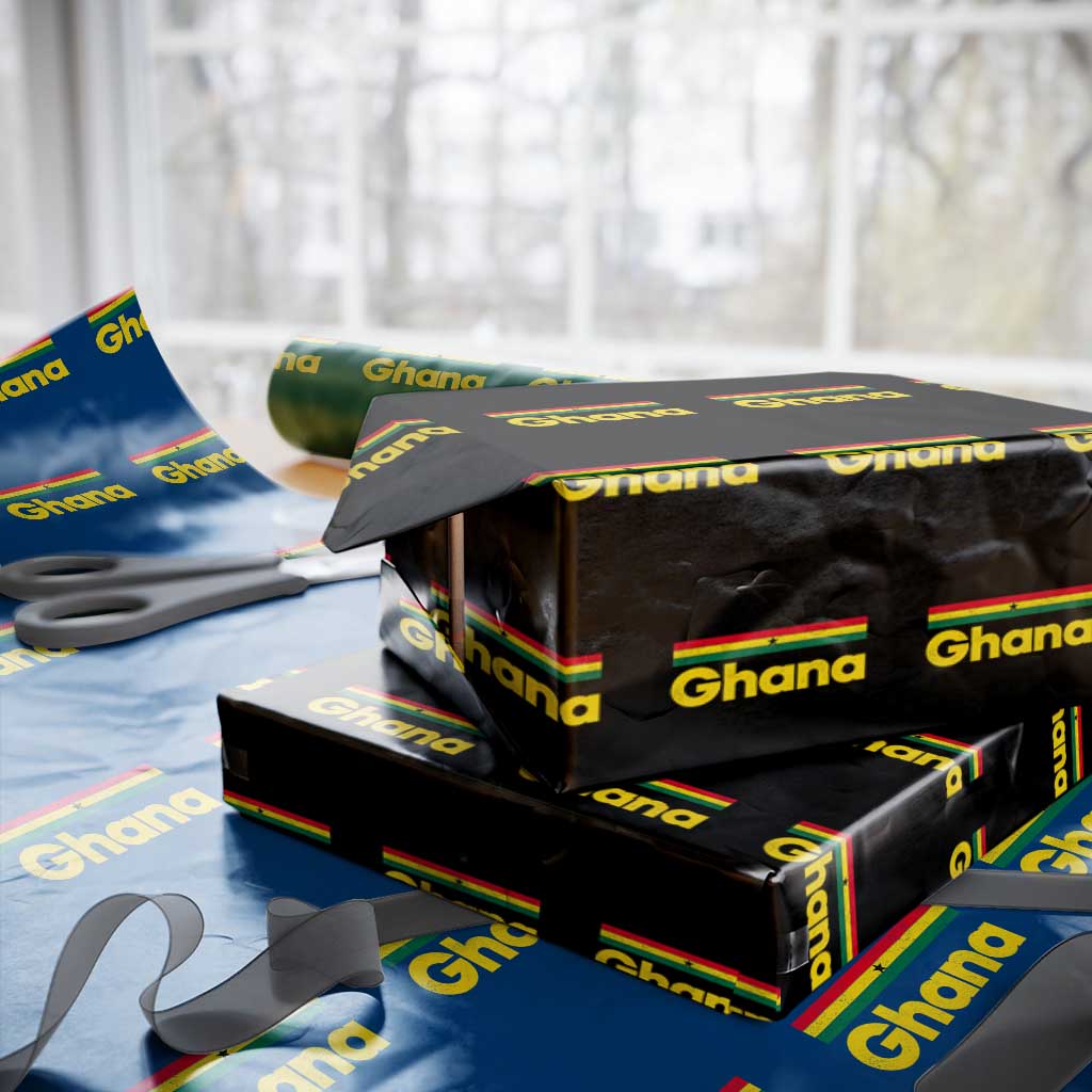 Vintage Ghana Flag Wrapping Paper Roll Proud Ghanaian Heritage African Pride