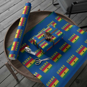 Vintage Ghana Flag Distressed Design Wrapping Paper Roll Proud Ghanaian Heritage African Pride