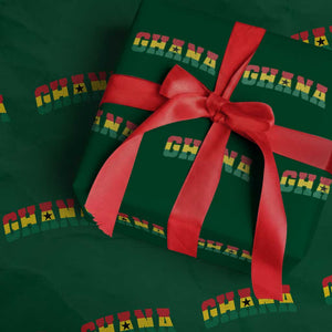 Vintage Ghana Flag Varsity Wrapping Paper Roll Classic Ghanaian Pride Heritage Graphic