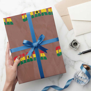 Vintage Ghana Flag Varsity Wrapping Paper Roll Classic Ghanaian Pride Heritage Graphic