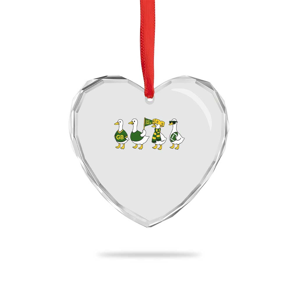 Vintage GB Goose Heart Crystal Glass Ornament Funny Silly Gooses Football TS10 Print Your Wear