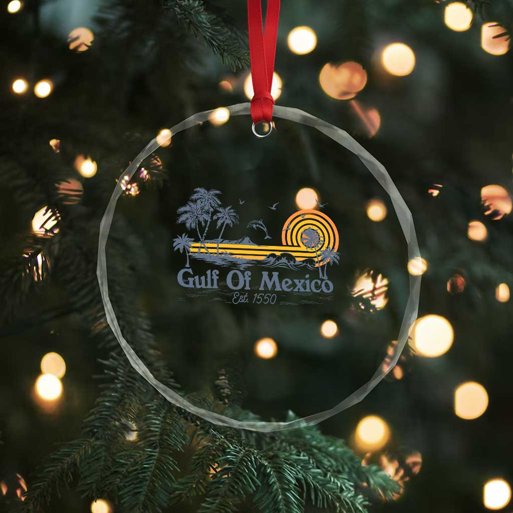 Vintage Gulf of Mexico Est 1550 Crystal Glass Ornament Golfo De Mexico TS02 Print Your Wear