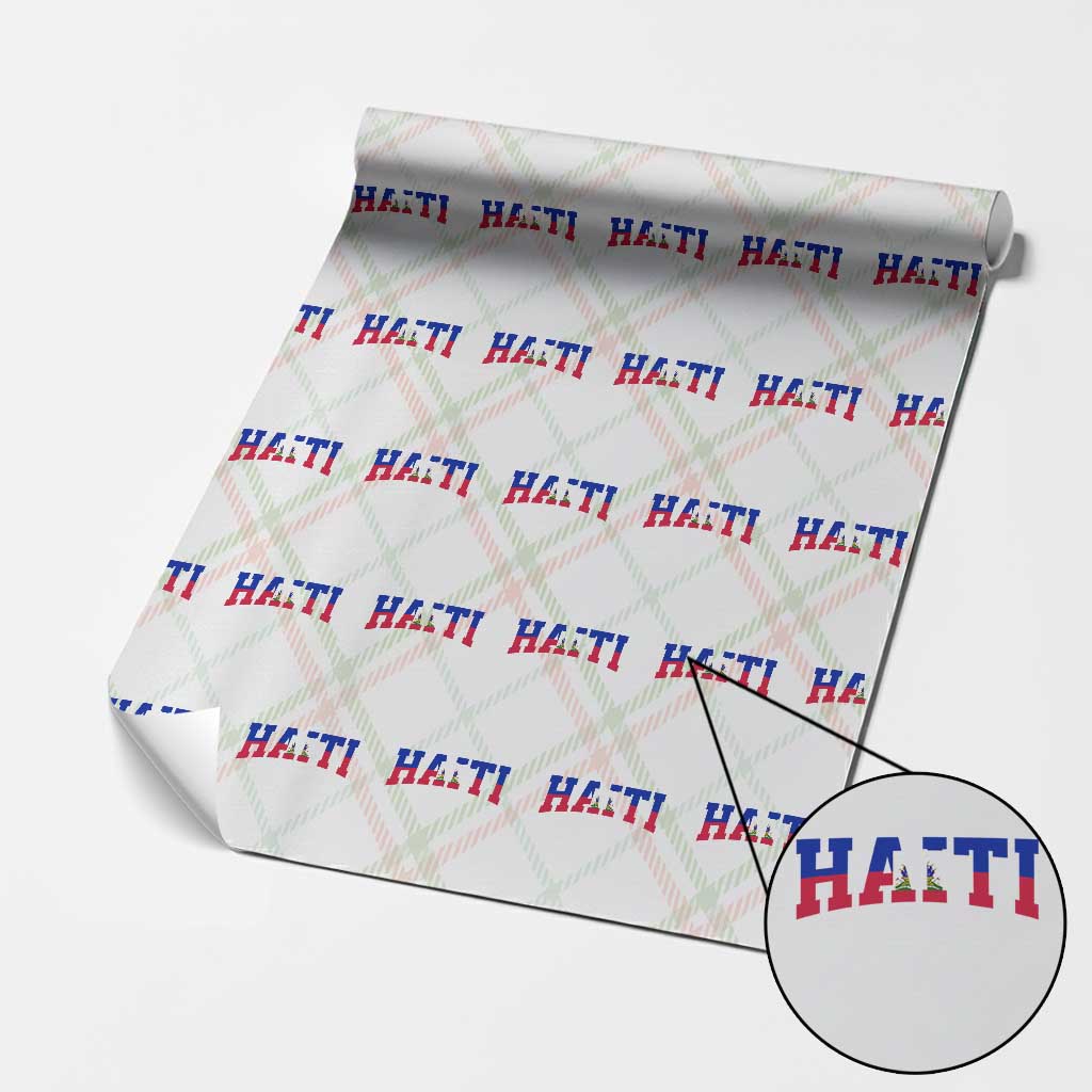 Vintage Haiti Wrapping Paper Roll Varsity Haitian Flag Classic Haitian Pride College Style