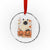 Vintage Halloween Ghost Cat Crystal Glass Ornament Groovy Floral Cute Black Cat Ghost Fall Pumpkin TS10 Transparent Glass 3'' Circle Print Your Wear