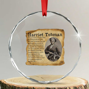 Vintage Harriet Tubman Poster Crystal Glass Ornament Female Empowerment History Gift TS12 Transparent Glass 3'' Circle Print Your Wear