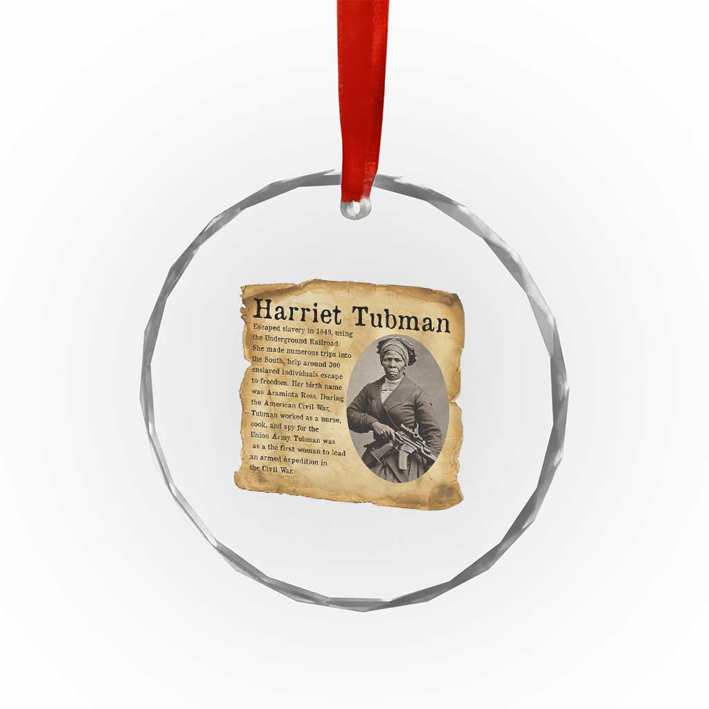 Vintage Harriet Tubman Poster Crystal Glass Ornament Female Empowerment History Gift TS12 Print Your Wear