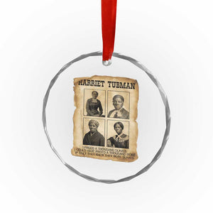 Vintage Harriet Tubman Poster Crystal Glass Ornament I Freed A Thousand People TS12 Print Your Wear