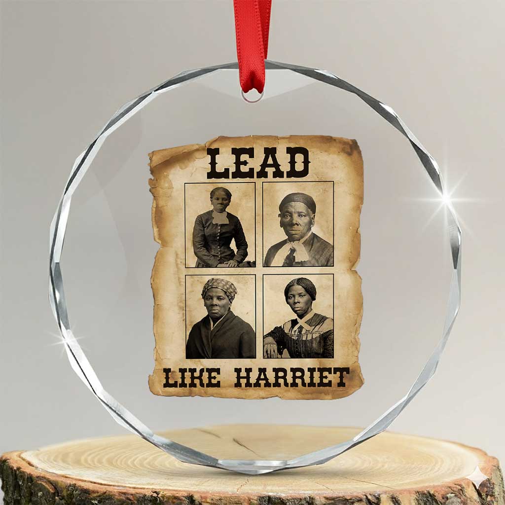Vintage Harriet Tubman Poster Crystal Glass Ornament Lead Like Harriet TS12 Transparent Glass 3'' Circle Print Your Wear