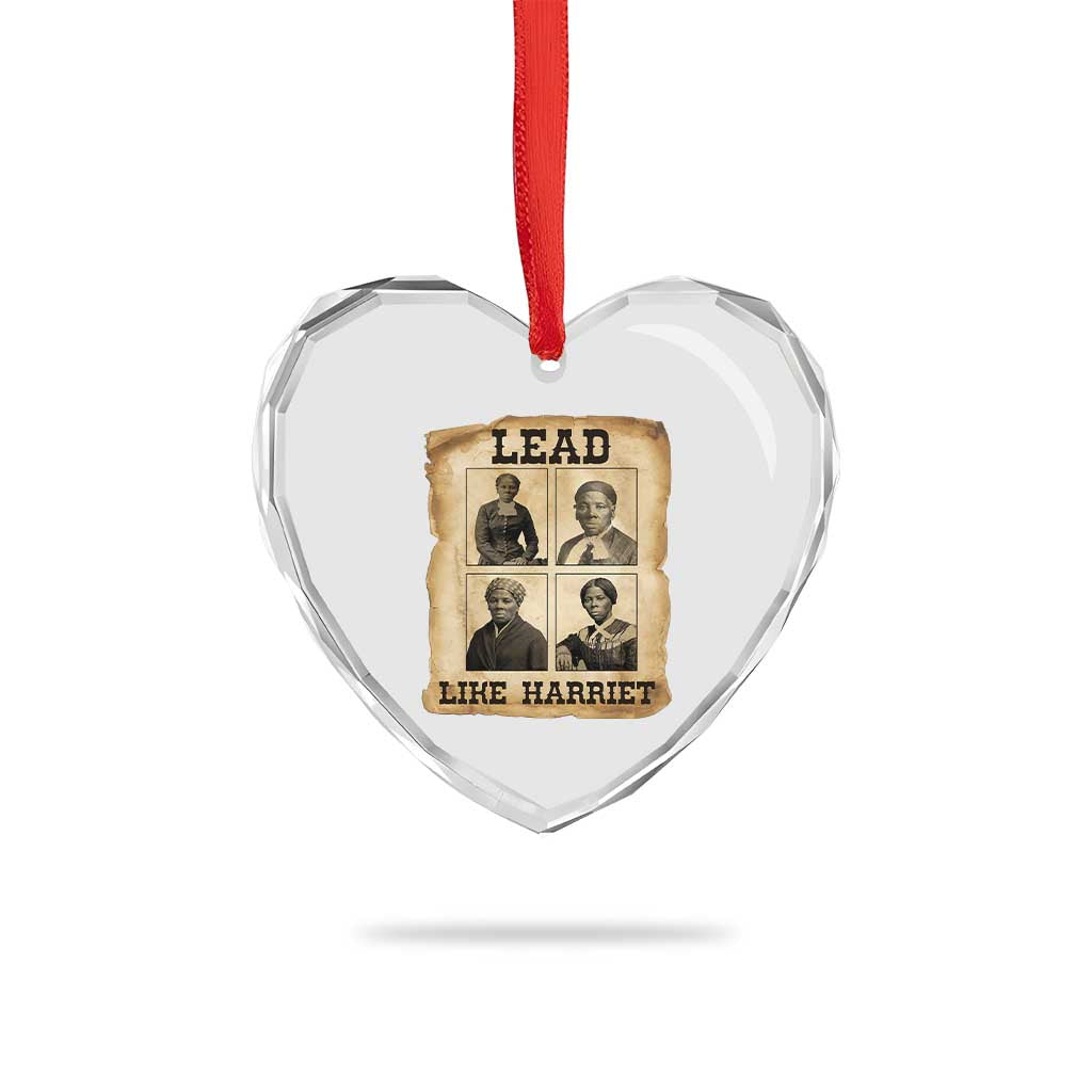 Vintage Harriet Tubman Poster Heart Crystal Glass Ornament Lead Like Harriet TS12 Print Your Wear